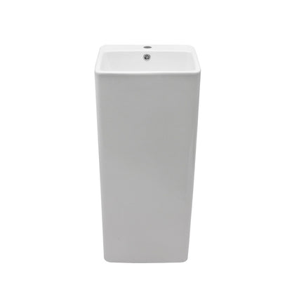 Pedestal Sink 16" For Powder Rooms - White Daily Nest