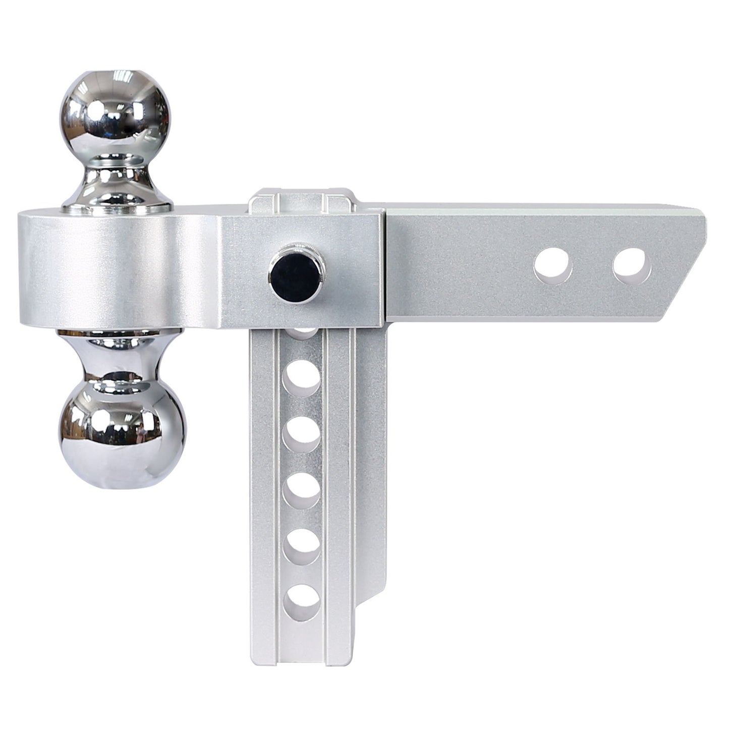 Alu - Adjustable Trailer Drop Hitch With 2" Receiver, 6" Adjustment - Silver Daily Nest