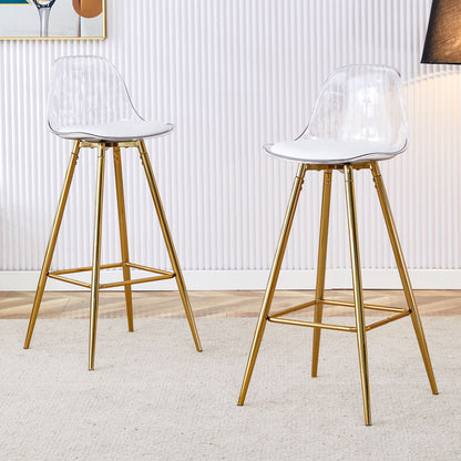 Stylish Upholstered Bar Chairs With Metal Leg Home Essentials