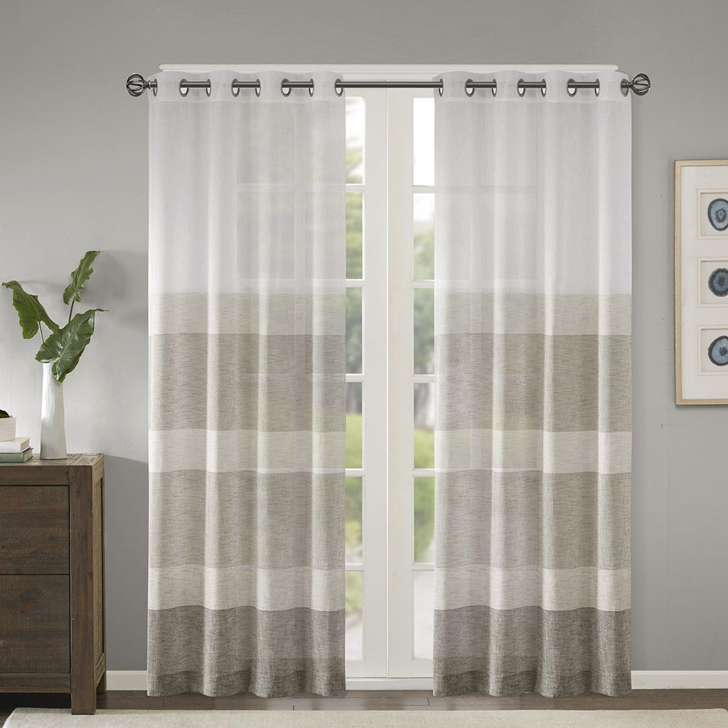 Hayden - Striped Window Sheer - Neutral