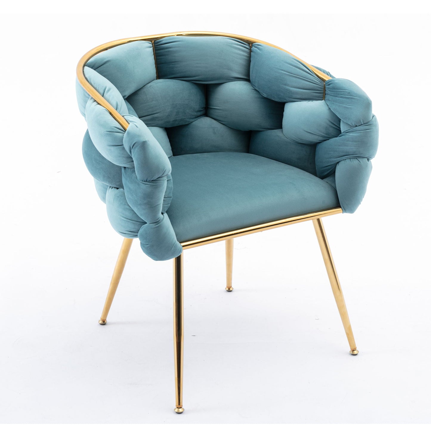 Luxury Modern Simple Leisure Velvet Single Sofa Chair Bedroom Lazy Person Household Dresser Stool Manicure Table Back Chair Home Essentials