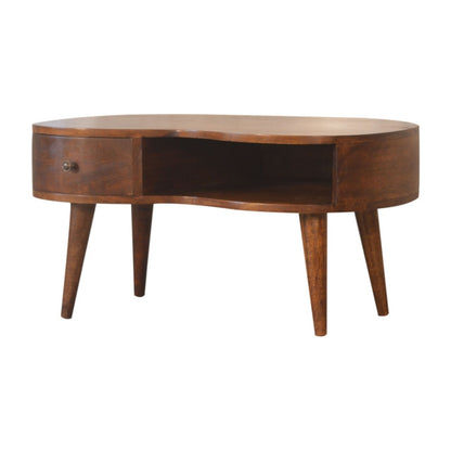 Wave Coffee Table With 1 Drawer Artisan Furniture