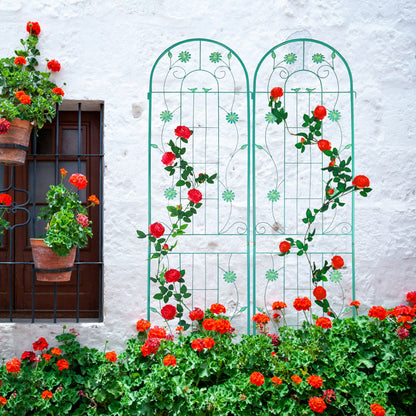 Metal Garden Trellis Rustproof Trellis For Climbing Plant Outdoor Flower Support Daily Nest
