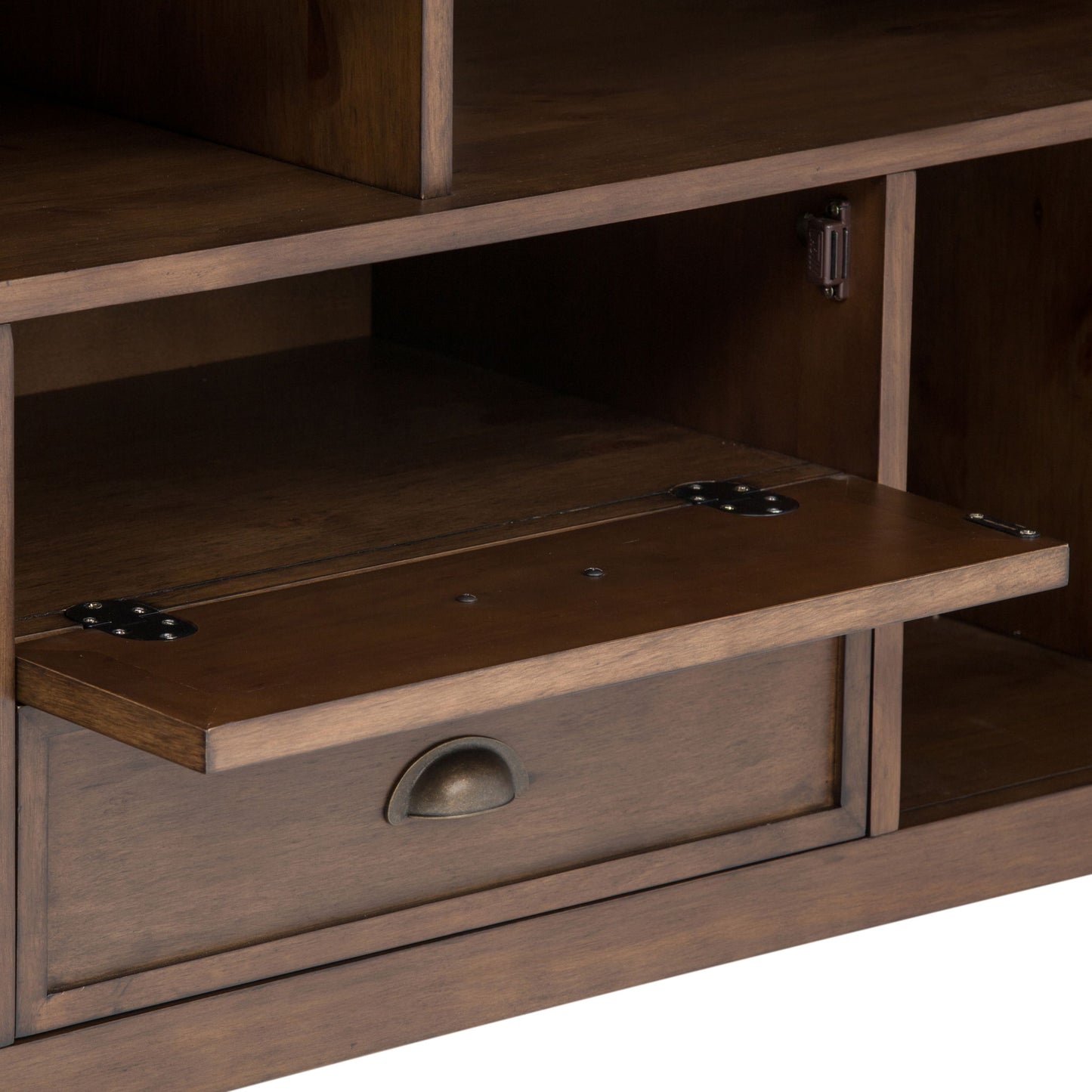 Redmond - TV Media Stand - Rustic Natural Aged Brown Simpli-Home