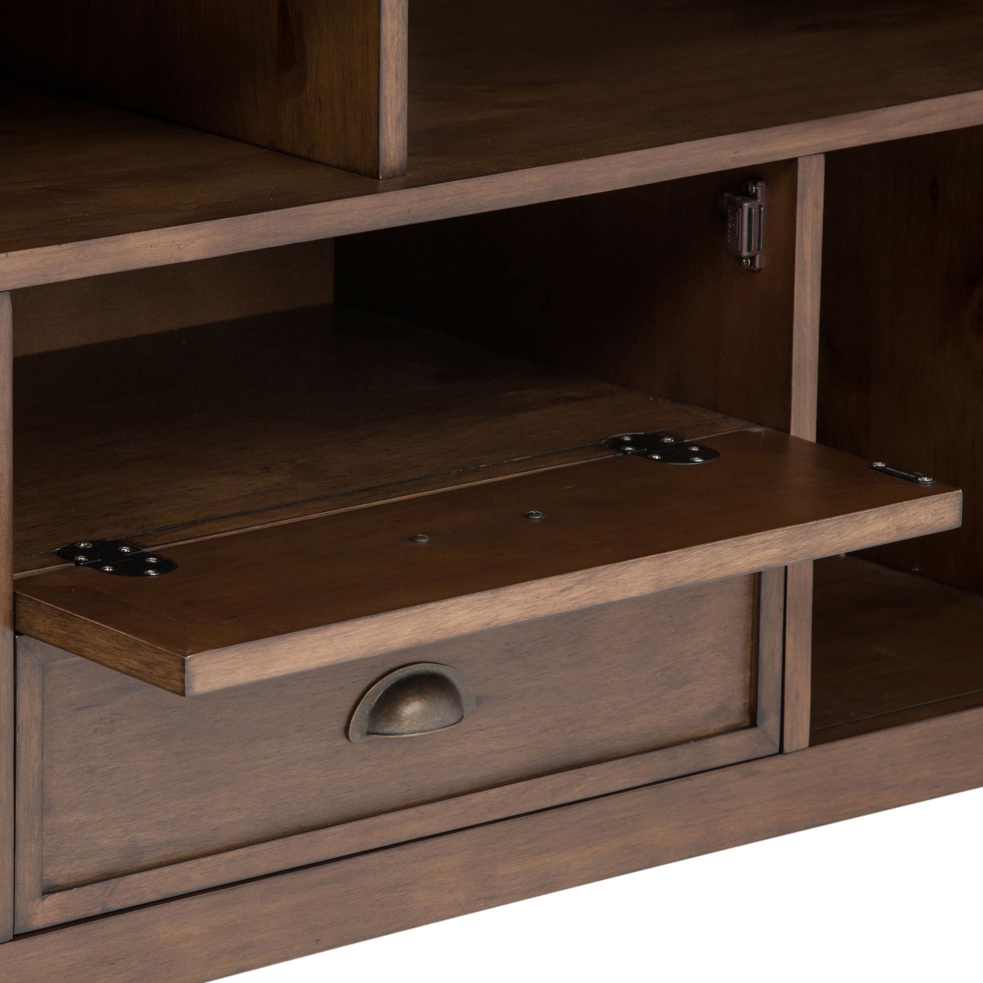 Redmond - TV Media Stand - Rustic Natural Aged Brown Simpli-Home