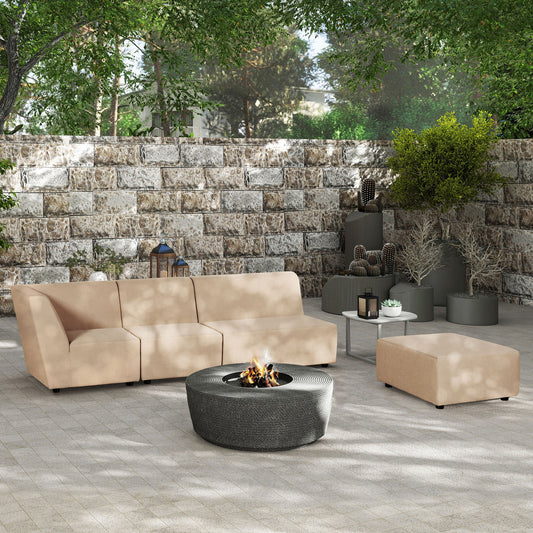 Cleo - Modular Upholstered Deep Seating Patio Armless Loveseat Jennifer Taylor Home