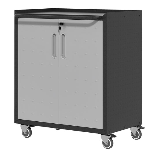 Heavy Duty Metal Garage Storage Cabinet With Wheels Sturdy Tool Organizer Daily Nest