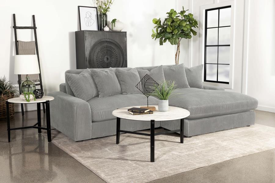 Blaine - Upholstered Reversible Chaise Sectional Sofa Coaster Fine Furniture