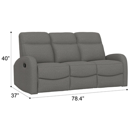 Manual Reclining Sofa With Dual Independent Recliners Emerald Home