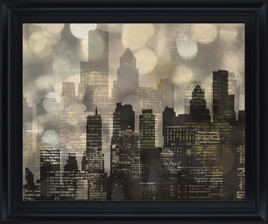 Luminous Skyline - 28" x 34" Framed Wall Art Classy Art