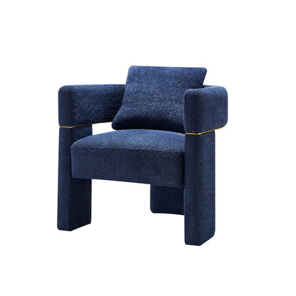 Wide Boucle Upholstered Accent Chair