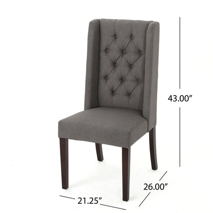 Sophisticated Tufted Dining Chair With High Back Design Noble House