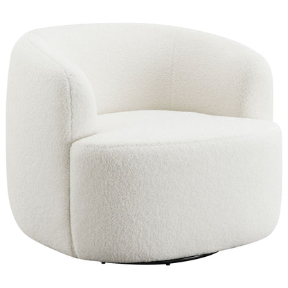 Denae - Upholstered Swivel Chair - Ivory Furniture Max