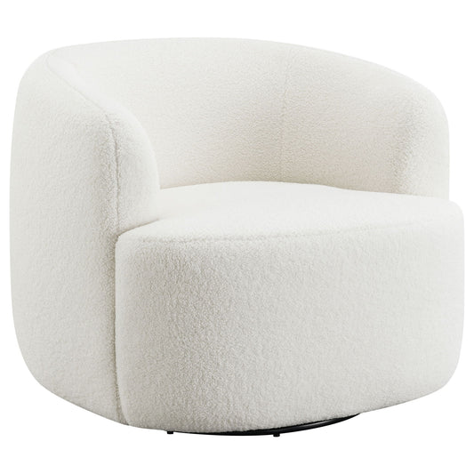 Denae - Upholstered Swivel Chair - Ivory Furniture Max