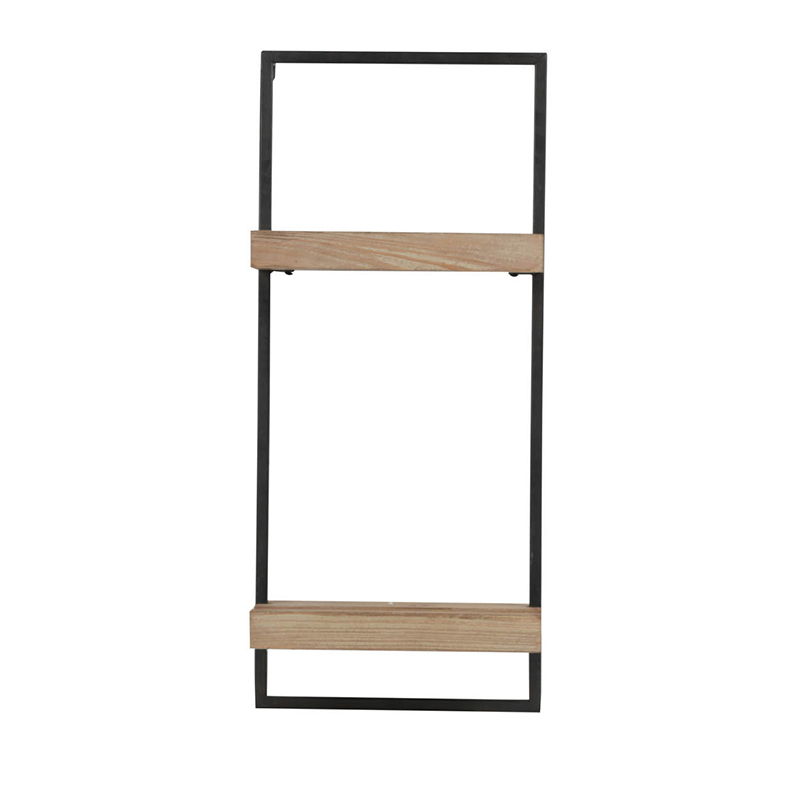 Wall Shelf With Two Shelves - Black Brown