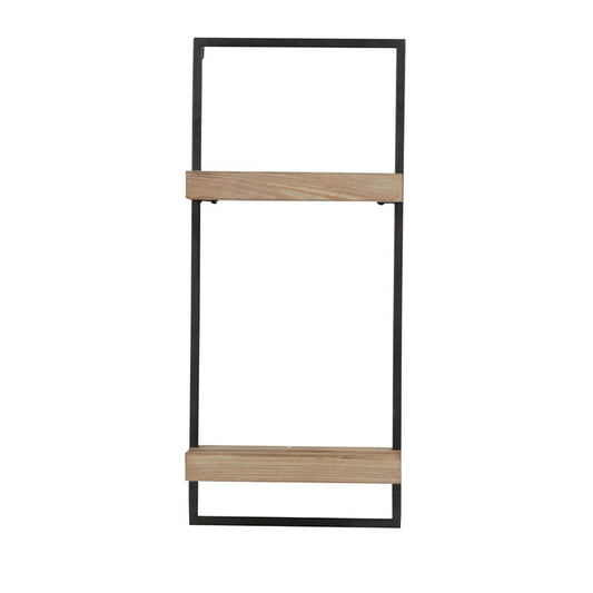 Wall Shelf With Two Shelves - Black Brown