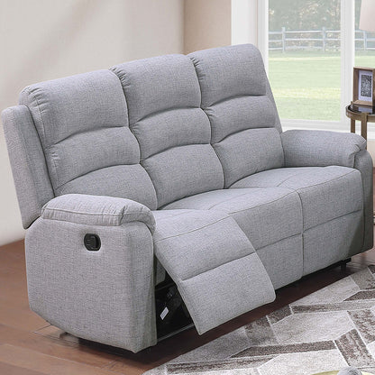Motion Sofa 1 Piece Horizontal Tufting Cushion Backrest Upholstered Sofa - Beige Home Essentials
