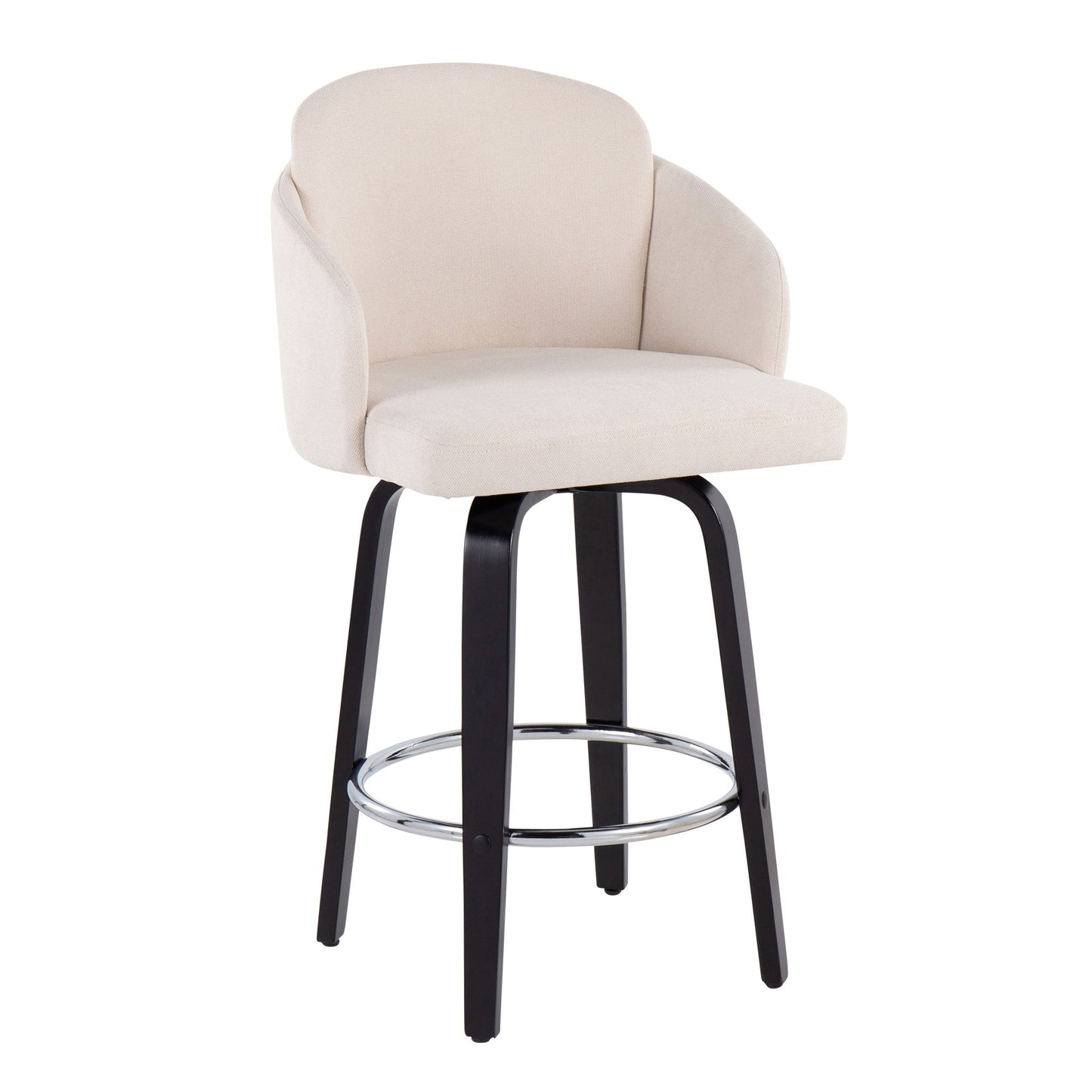 Dahlia - Contemporary Counter Stool Round Footrest (Set of 2) Lumi Source