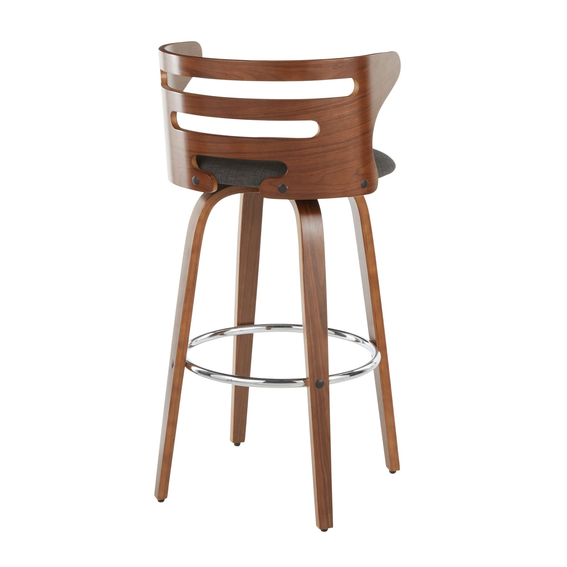 Cosini - Mid Century Modern Fixed Height Barstool With Swivel (Set of 2) Lumi Source