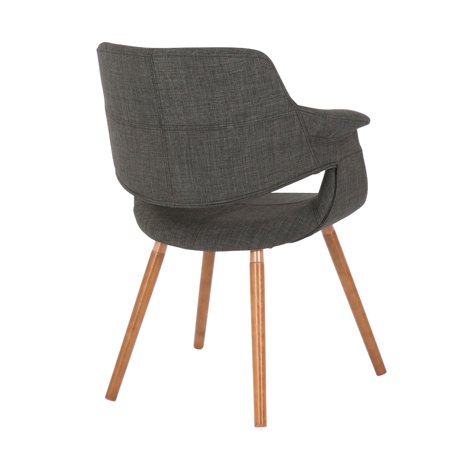 Vintage Flair - Mid-Century Modern Chair (Set of 2) - Walnut / Charcoal Lumi Source