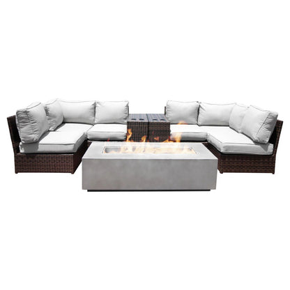 Outdoor Elegance Conversation Set With Fire Pit LSI Patio Furniture