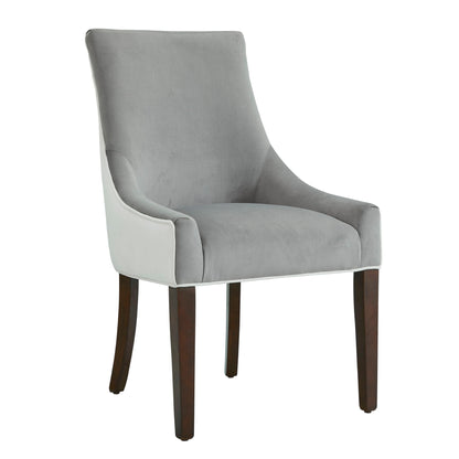 Jackson - Upholstered Dining Chair Elegant Design - Smoke / White Home Essentials