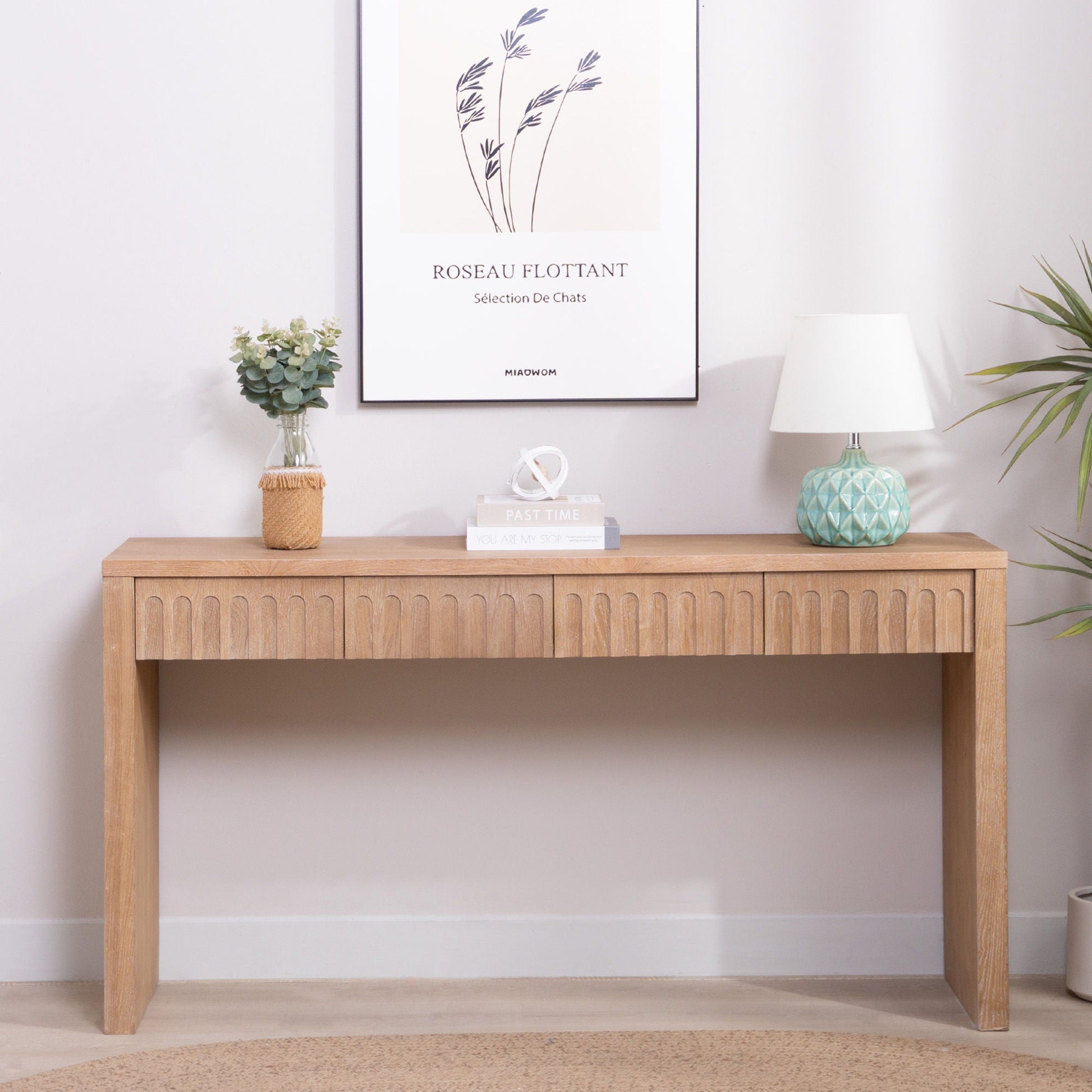 Modern Console Table With 4 Drawers, Entryway Table Home Essentials