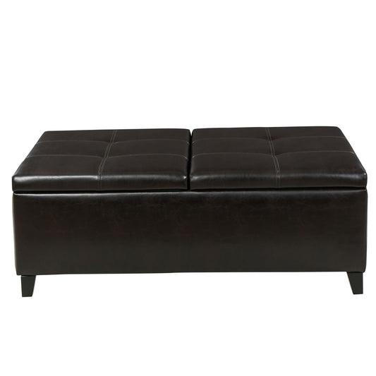 Lanister - Ottoman Double Top Storage - Brown Noble House