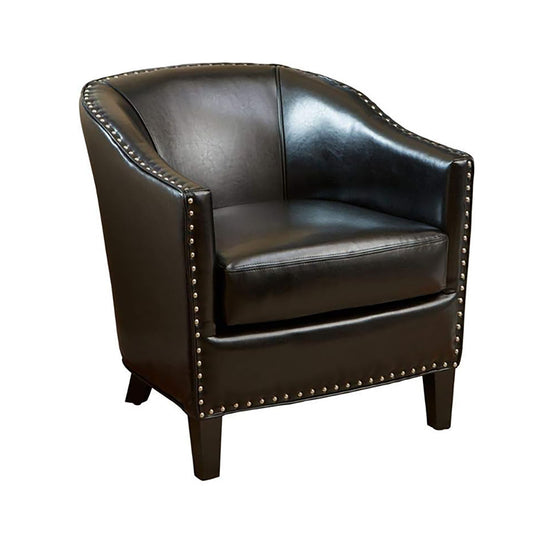 Enigmatica - Upholstered Club Chair With Nailhead Trim Noble House