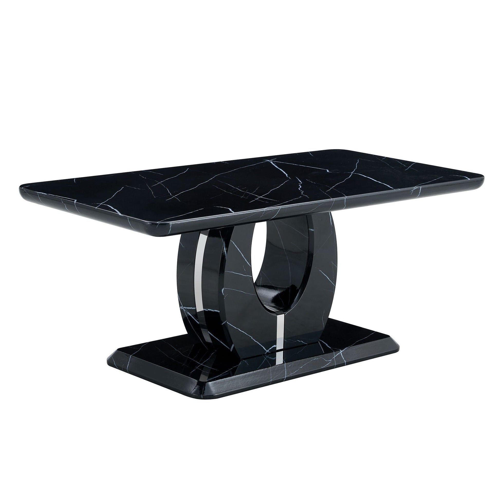 Modern Minimalist Pattern Sticker Rectangular Coffee Table With Elegant Design And Moderate Size Home Essentials