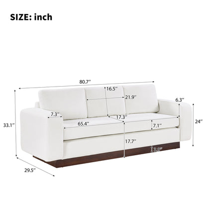 Modern 3 Seater Sofa, Living Room Couch Noble House