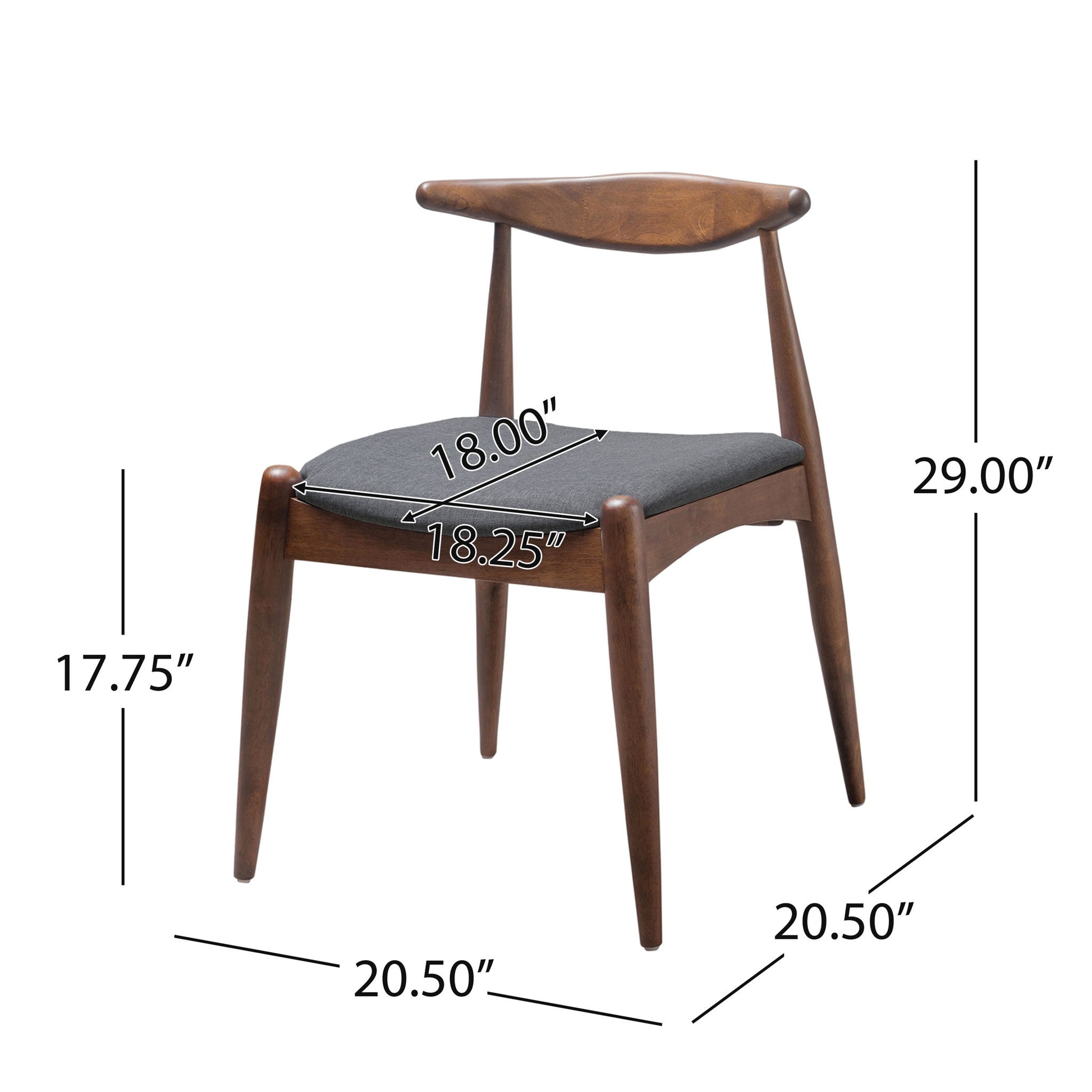 Dining Chairs With Ergonomic Backrest & Comfort Cushions (Set of 2) Noble House