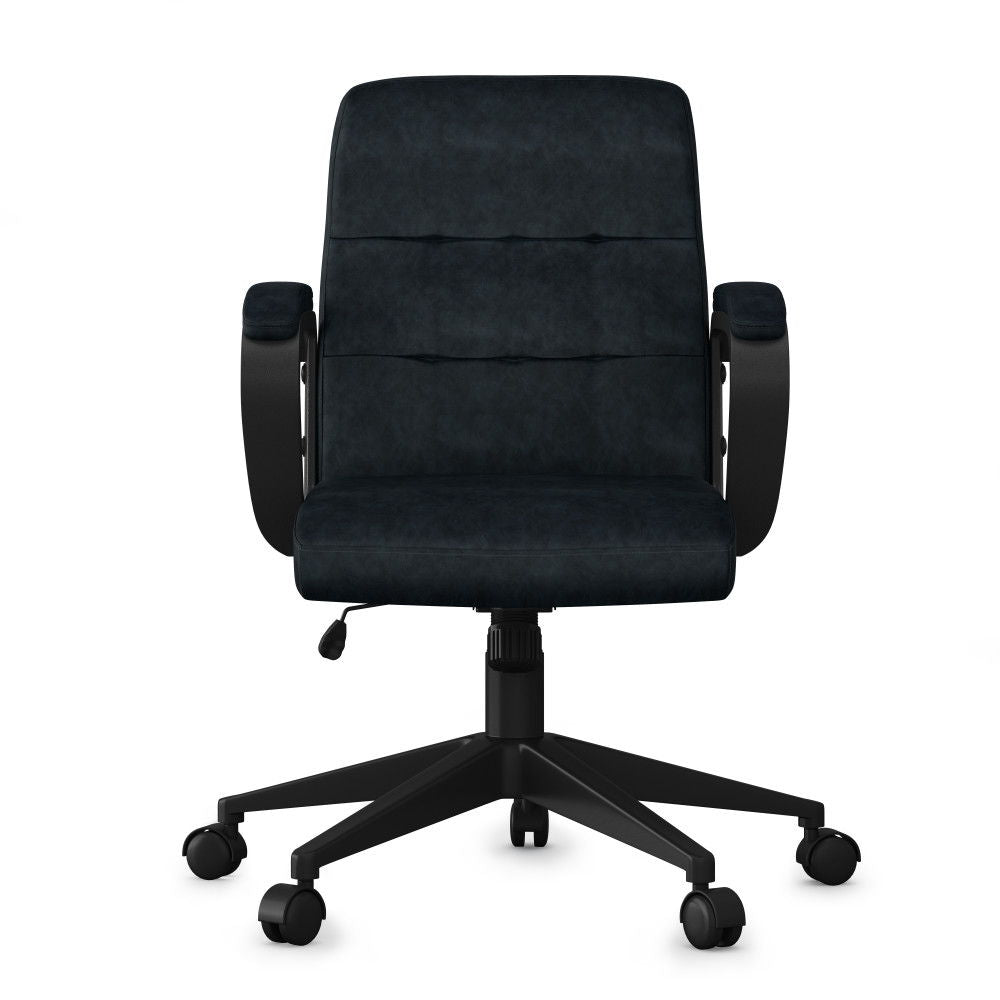 Brewer - Swivel Office Chair - Distressed Blue Simpli-Home