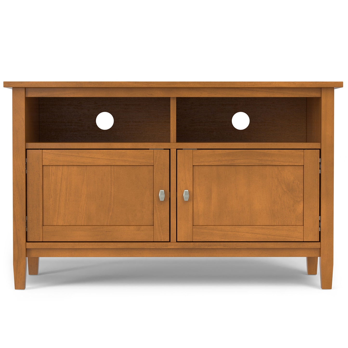Warm Shaker - TV Media Stand Handcrafted - Brown Simpli-Home
