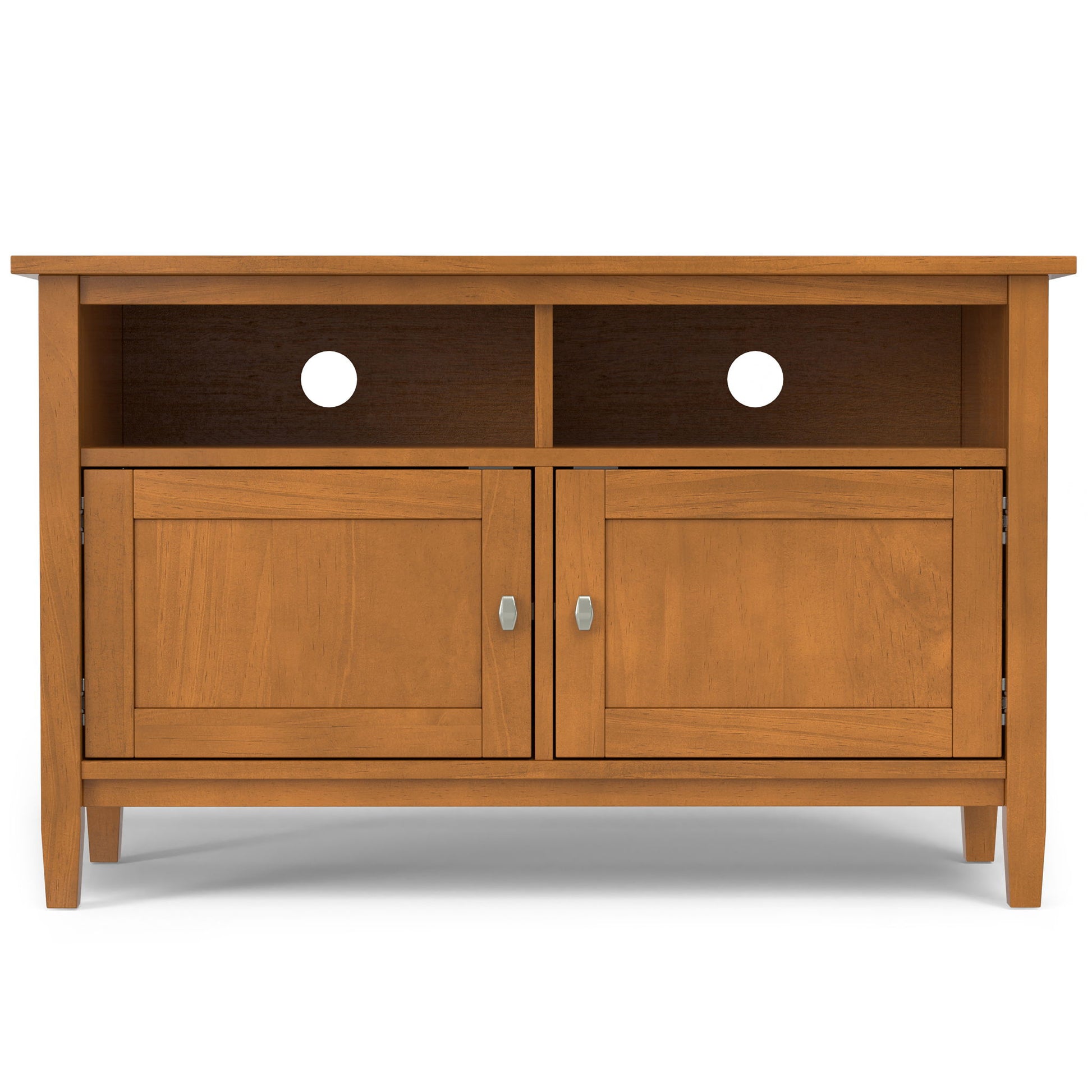 Warm Shaker - TV Media Stand Handcrafted - Brown Simpli-Home