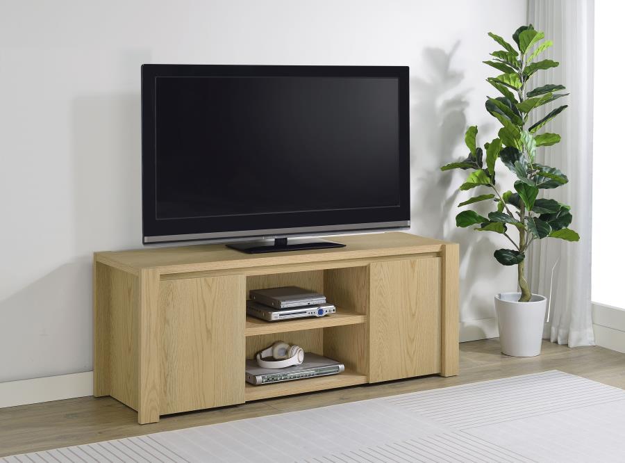 Laurelton - 60" 2-Door TV Stand Media Console - Light Oak Coaster Fine Furniture