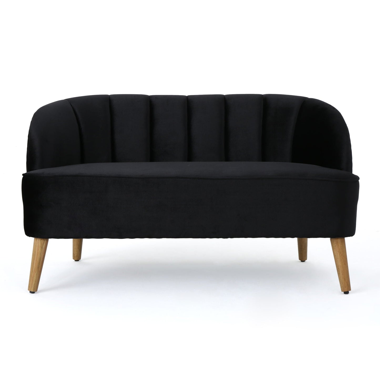 Modern Classic Shell Backed Loveseat Noble House