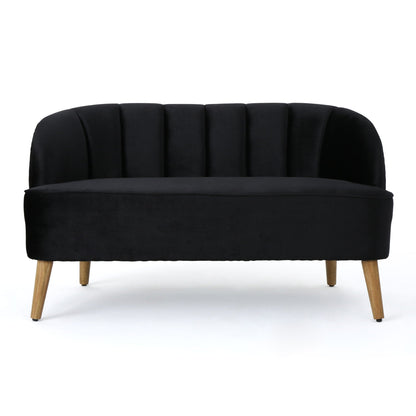 Modern Classic Shell Backed Loveseat Noble House