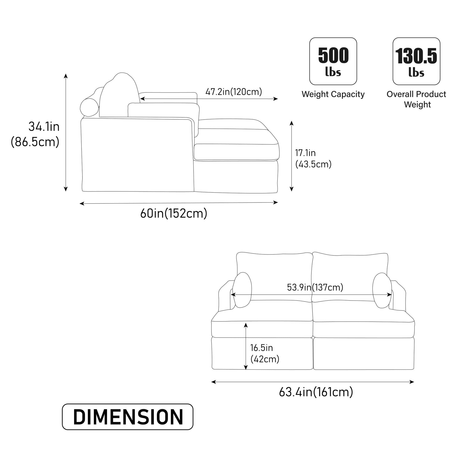 Modern Aesthetic Wide Sofa Bed Home Essentials
