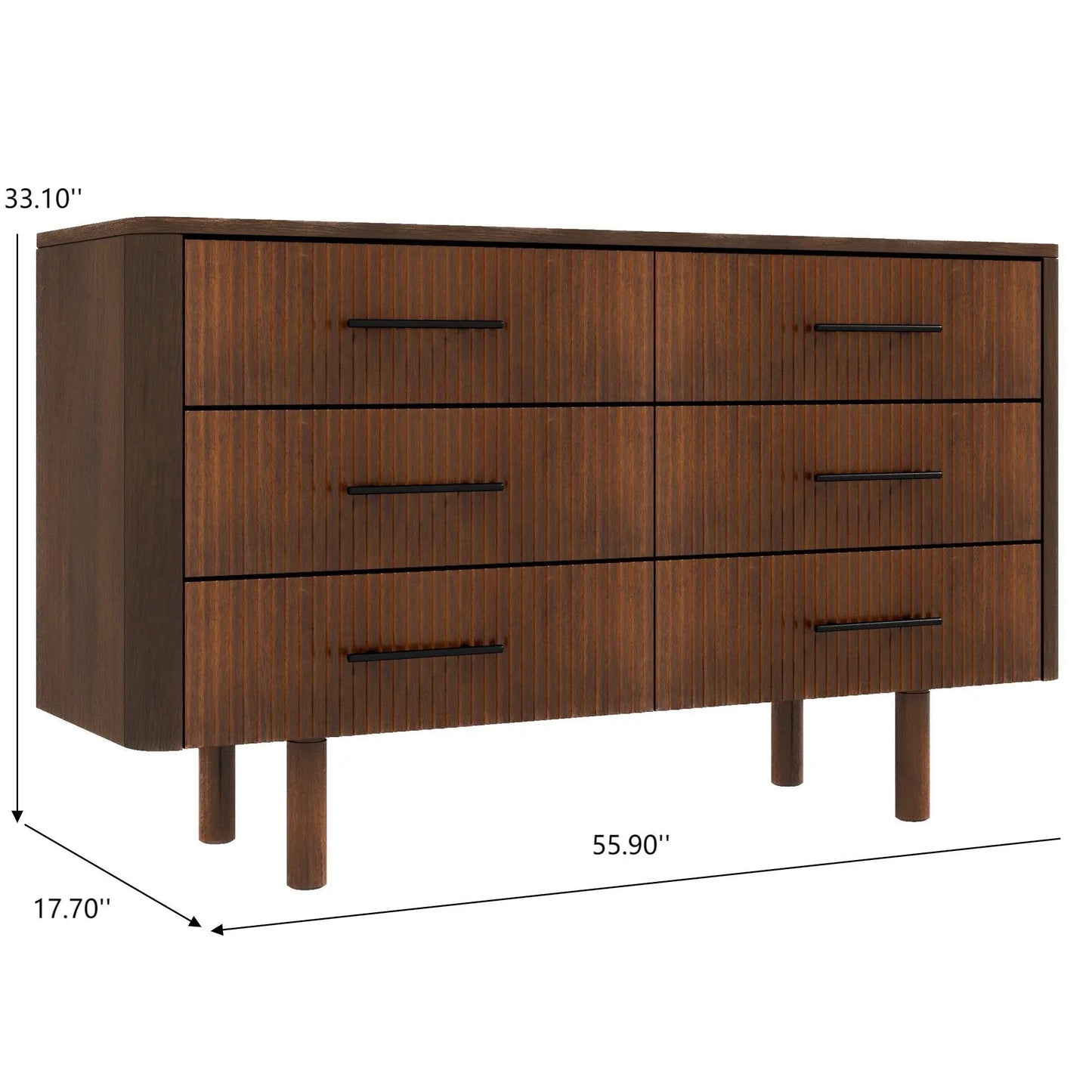 Logan - Dresser With 6 Drawers - Brown Ashcroft Furniture