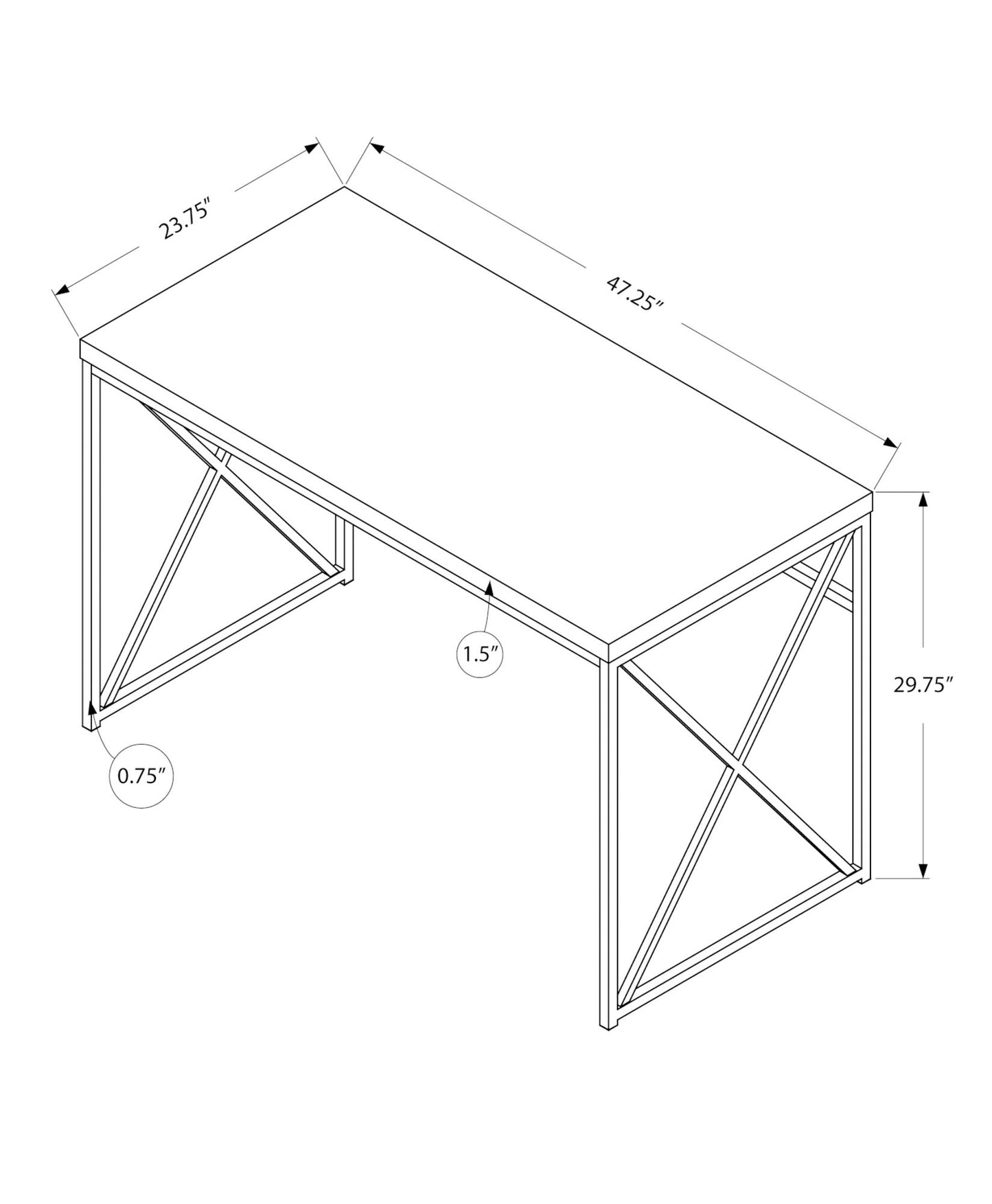 Computer Desk For Home Office, Laptop 8th Street