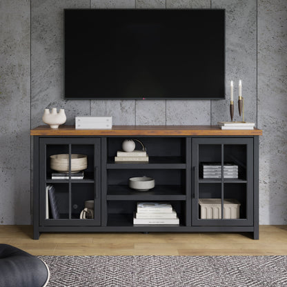Essex - TV Stand Console For TVs Up To 80" - Black, Whiskey Legends
