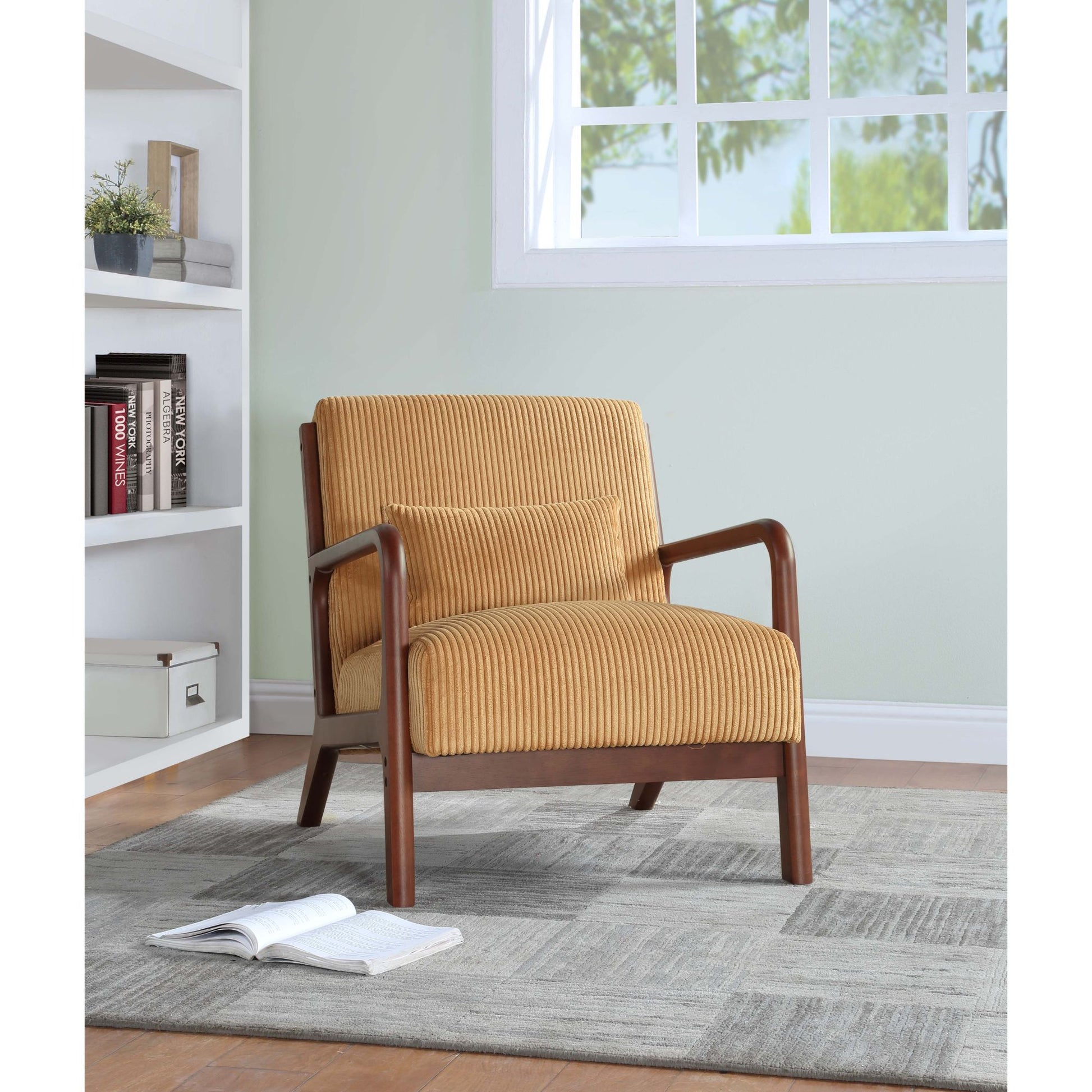 Upholstered Armchair With Back Support Pillow Home Essentials