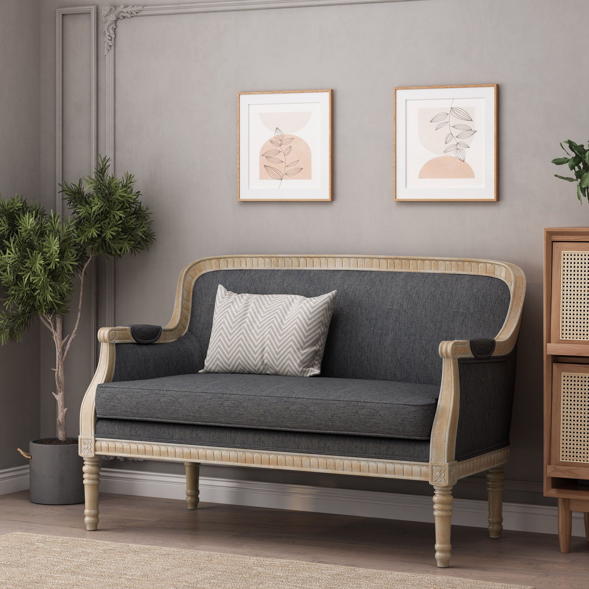 Inspired Style Loveseat Noble House