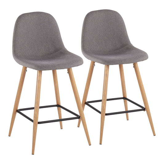Pebble - Mid Century / Modern Counter Stool (Set of 2) Lumi Source