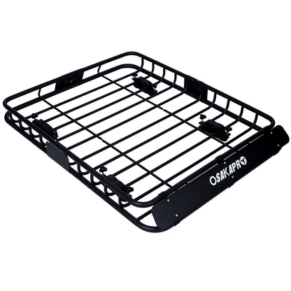 Motoring Rooftop Cargo Carrier Basket Steel, Universal Fit Roof Rack Daily Nest