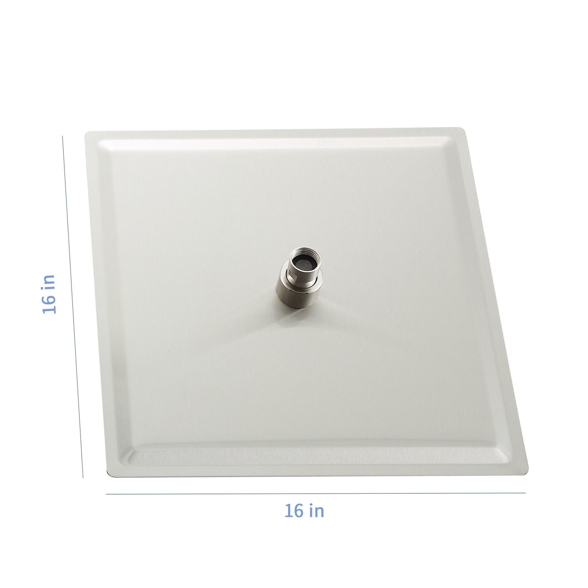 16" Square Rainfall Shower Head Fixed Wall Mount With Full Body Coverage & Self Cleaning Silicone Nozzles Daily Nest