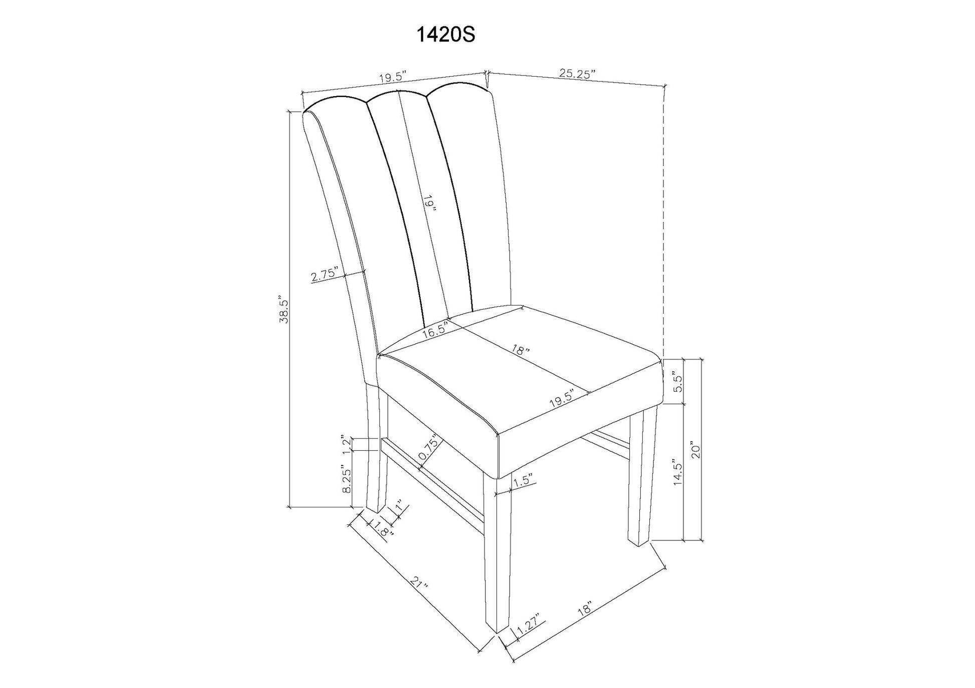 Vega - Side Chair (Set of 2) - Gray Crown Mark