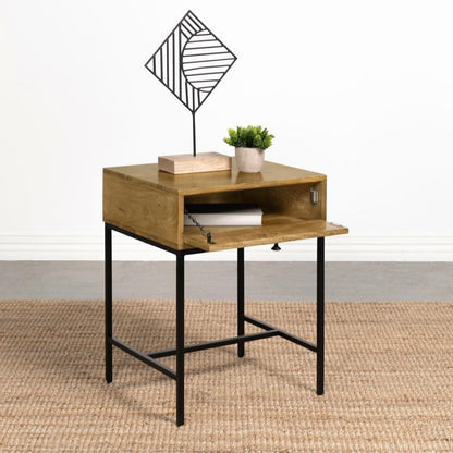 Stephie - Rectangular Side End Table With Storage - Honey Brown Coaster Fine Furniture