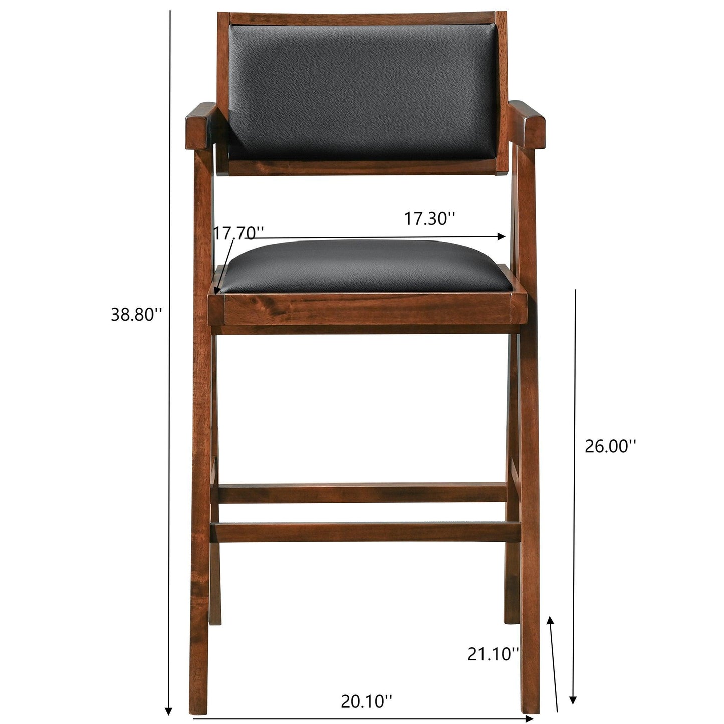 Athena - Counter Chair - Black / Brown Ashcroft Furniture